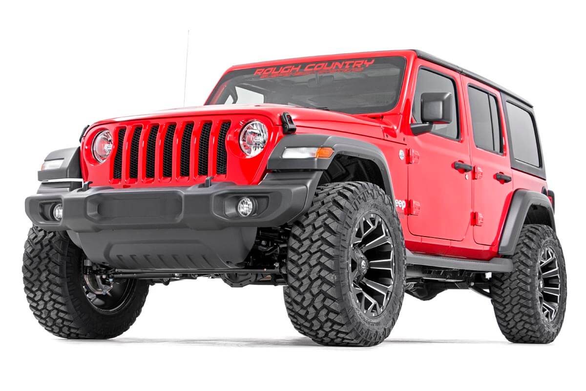 Rough Country 2.5 Inch Lift Kit Coils V2 18-21 Jeep Wrangler JL 4WD