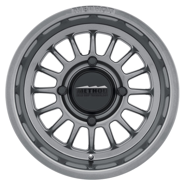 Method MR411 Bead Grip 15x10  6+4 25mm Offset  4x136  106.25mm CB Gloss Titanium Wheel