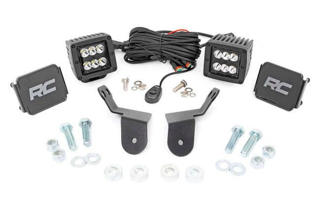 Rough Country Honda Dual LED Cube Kit 2.0 Inch Black Series 16-20 Pioneer