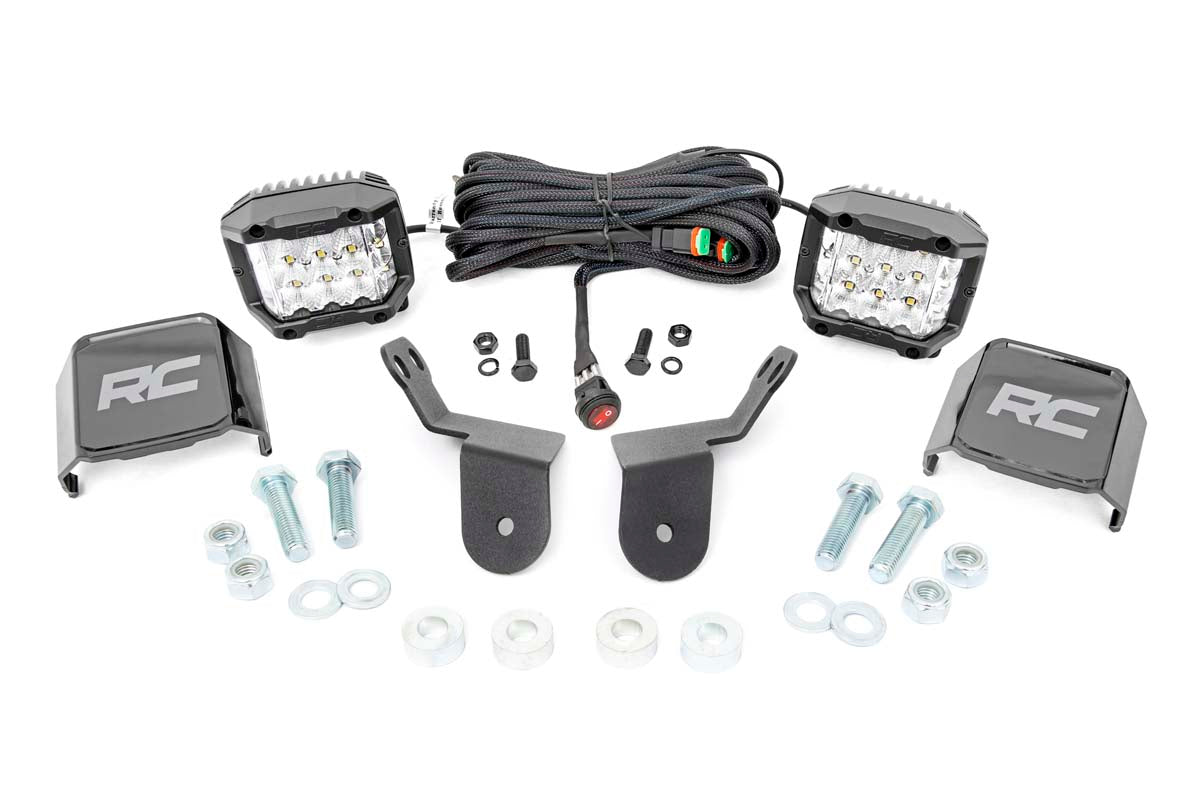 Rough Country Honda Dual LED Cube Kit 3.0 Inch Osram Wide-Angle Series 16-20 Pioneer