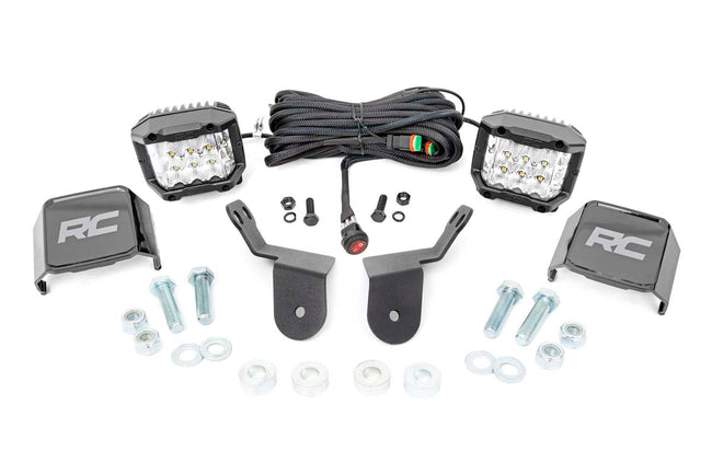 Rough Country Honda Dual LED Cube Kit 3.0 Inch Osram Wide-Angle Series 16-20 Pioneer
