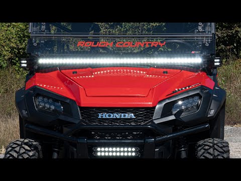 Rough Country Honda 50-Inch Single-Row Lower Windshield LED Kit Black Series 16-20 Pioneer