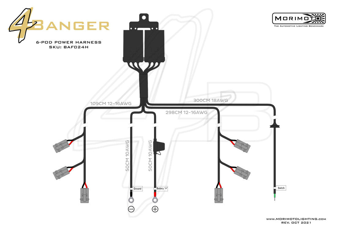 Morimoto 6 Pod Power Harness