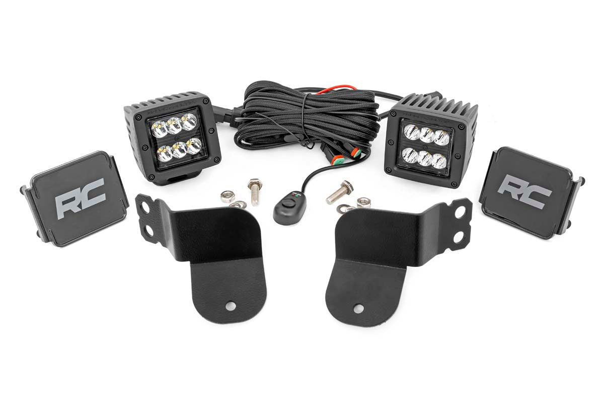Rough Country Polaris Dual LED Cube Kit Black Series 16-20 General