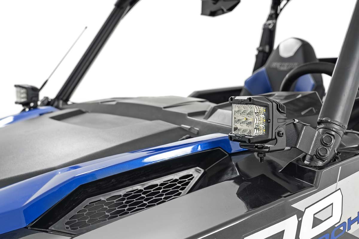 Rough Country Polaris Dual LED Cube Kit Black Series w/White DRL 16-20 General