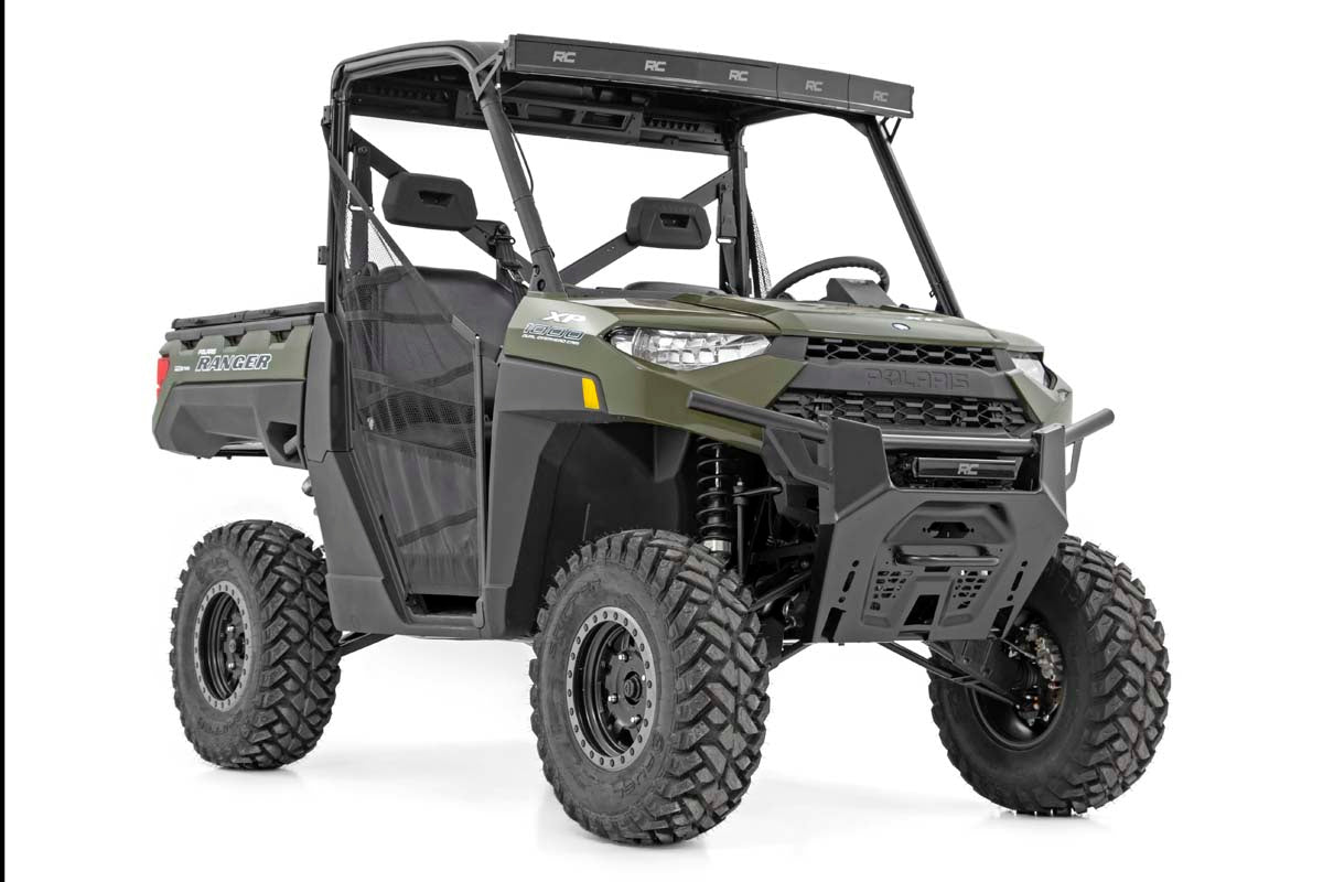 Rough Country Polaris 12-Inch LED Bumper Kit Black Series w. White DRL 19-20 Ranger