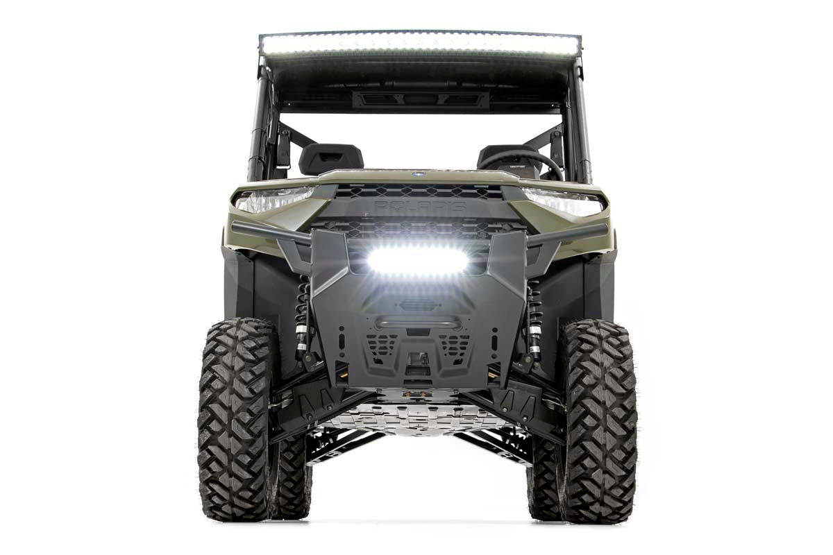 Rough Country Polaris 12-Inch LED Bumper Kit Black Series w. White DRL 19-20 Ranger