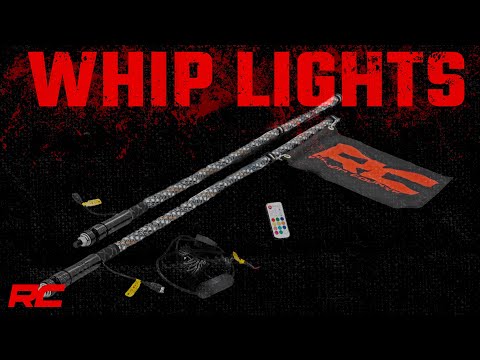 Rough Country Polaris LED Whip Light Roll Cage Mounting Kit w/ LED Light Whips RZR 1000XP Turbo