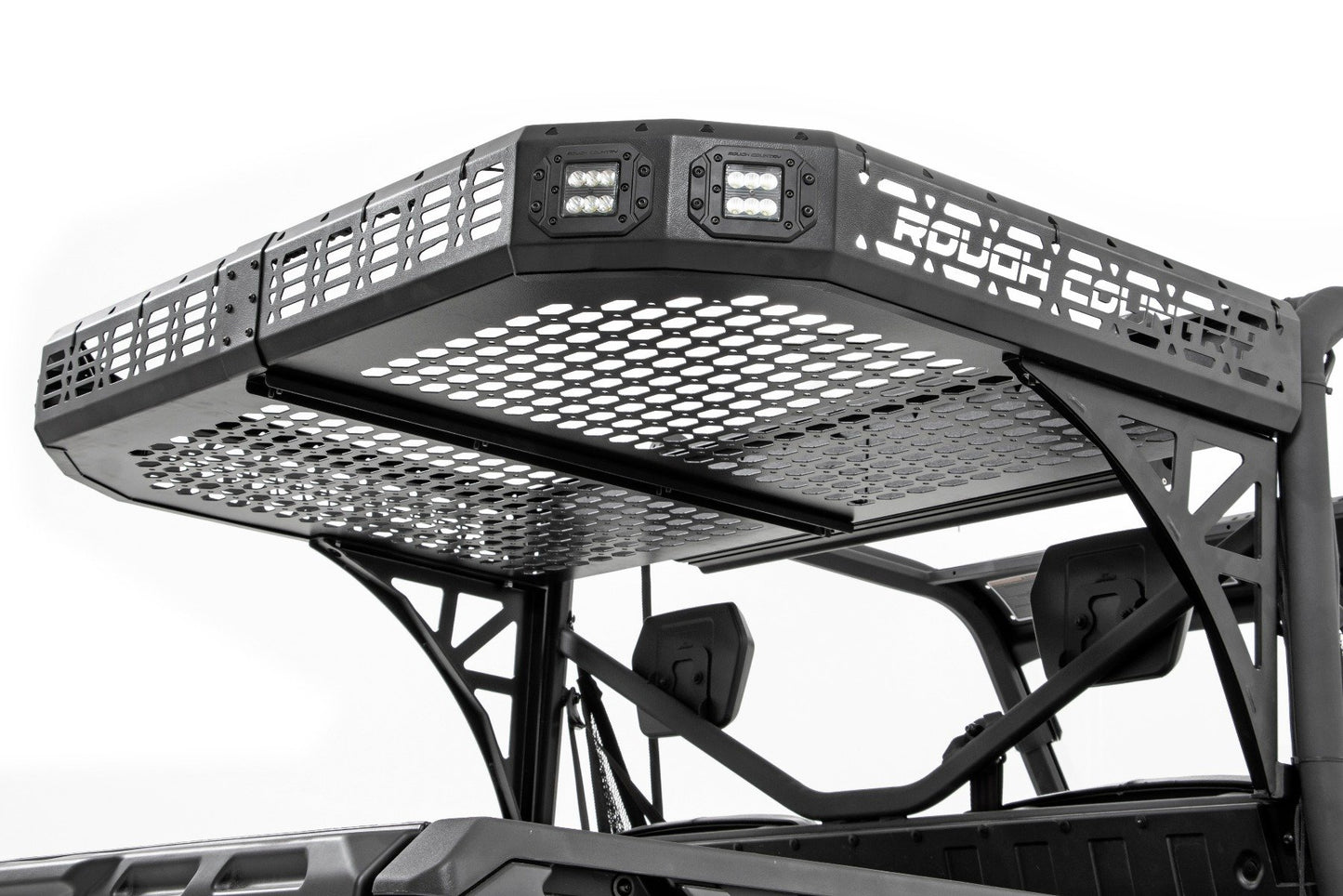 Rough Country Polaris Rear Cargo Rack w/ Cube Lights (19-20 Ranger 1000XP)
