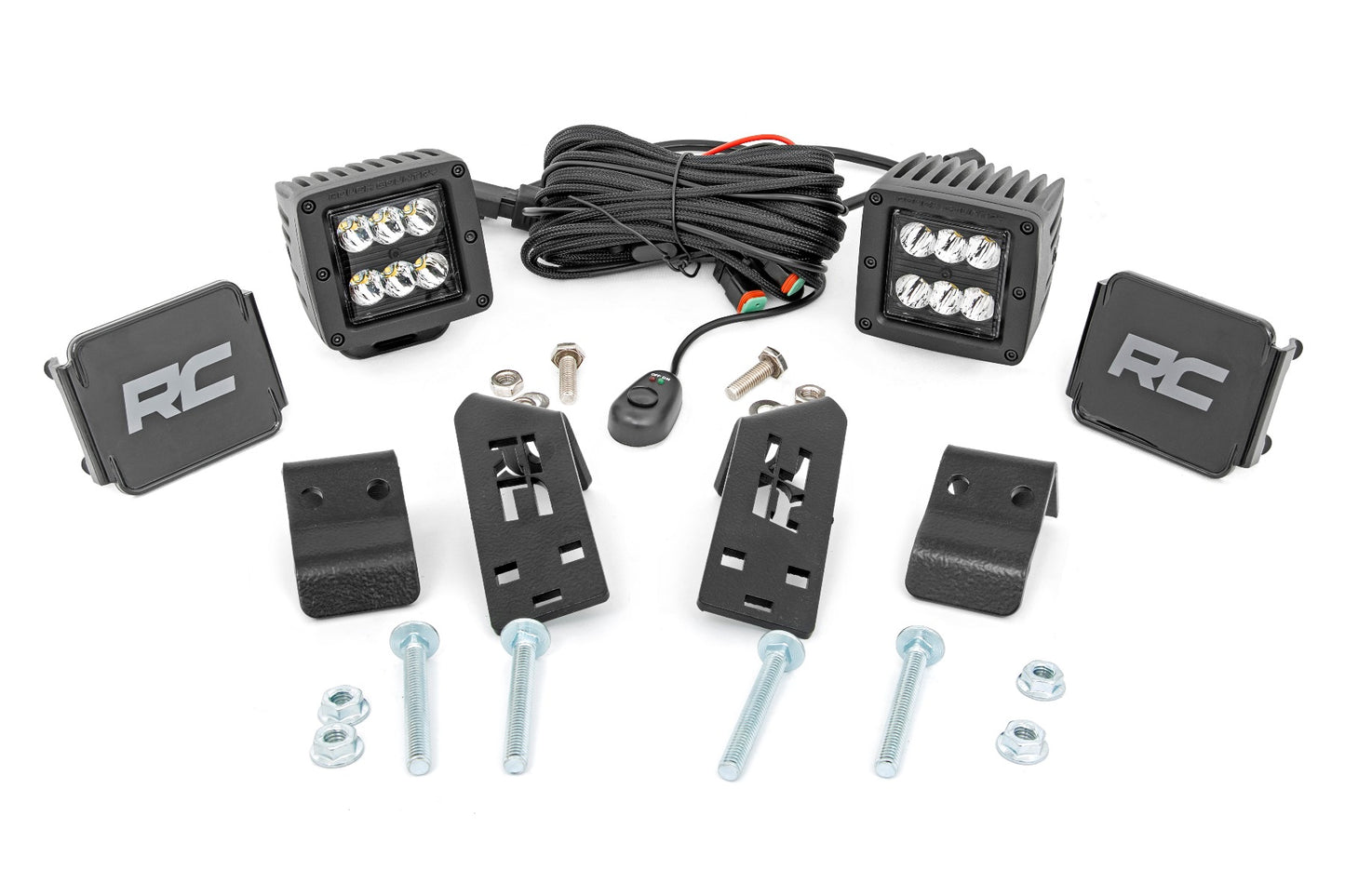Rough Country Polaris Dual LED Cube Kit w/Black Series Spot LEDs 20-21 Polaris RZR PRO XP