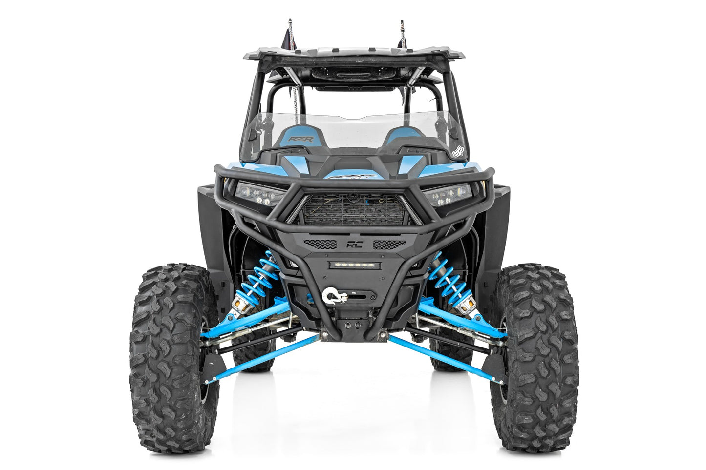 Rough Country Tubular Bumper Front Black Series LED 6 Light Slim Line Polaris RZR XP1000