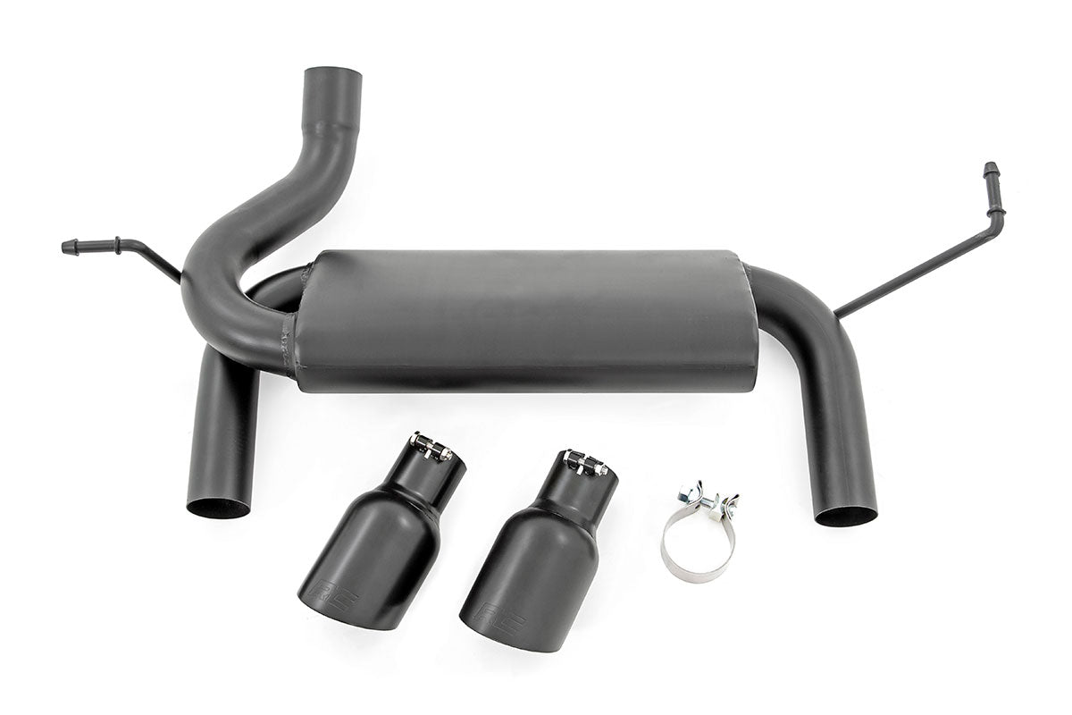 Rough Country Jeep Dual Outlet Performance Exhaust - Black 07-18 Wrangler JK