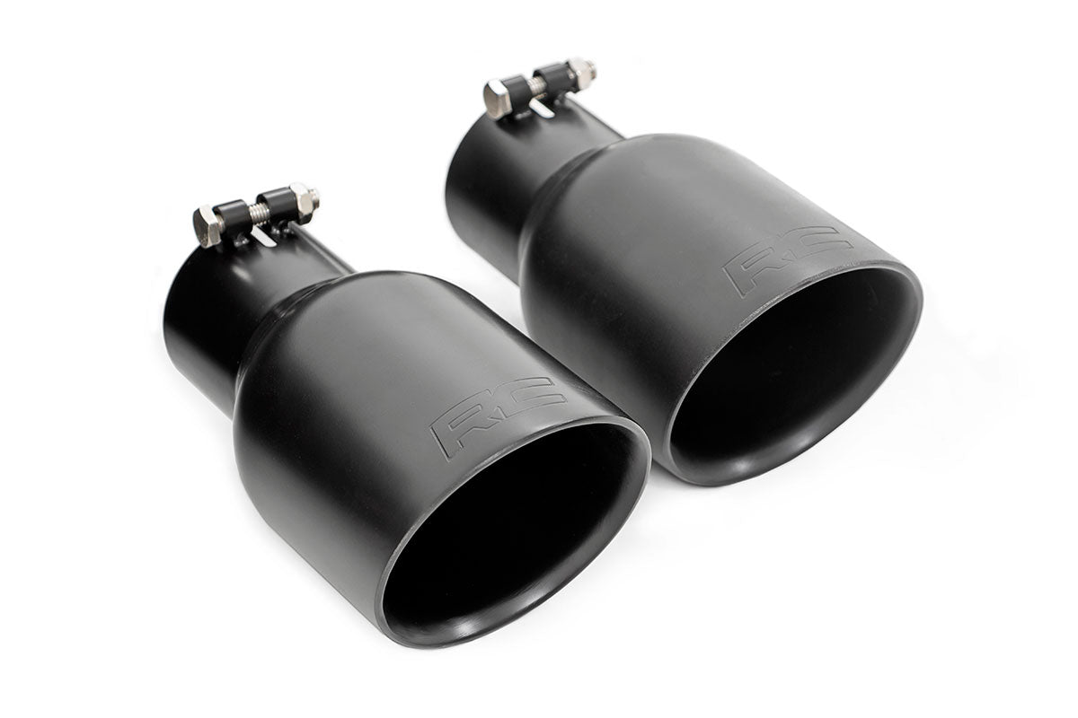 Rough Country Jeep Dual Outlet Performance Exhaust - Black 07-18 Wrangler JK