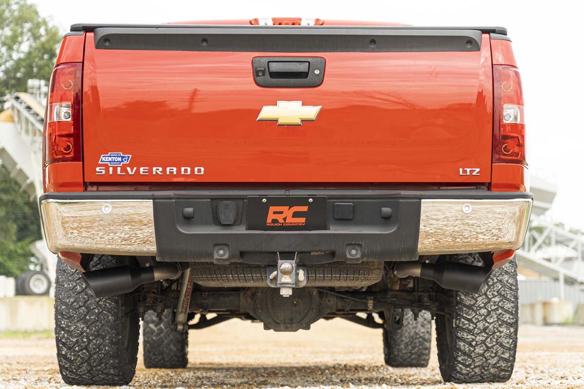 Rough Country Dual Cat-Back Exhaust System w/Black Tips 09-13 Silverado/Sierra 1500 4.8L/5.3L