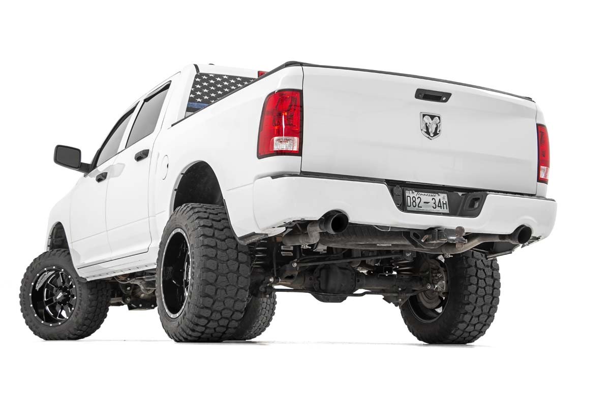 Rough Country Dual Cat-Back Exhaust System w/Black Tips 09-18 RAM 1500 V8-4.7L, 5.7L