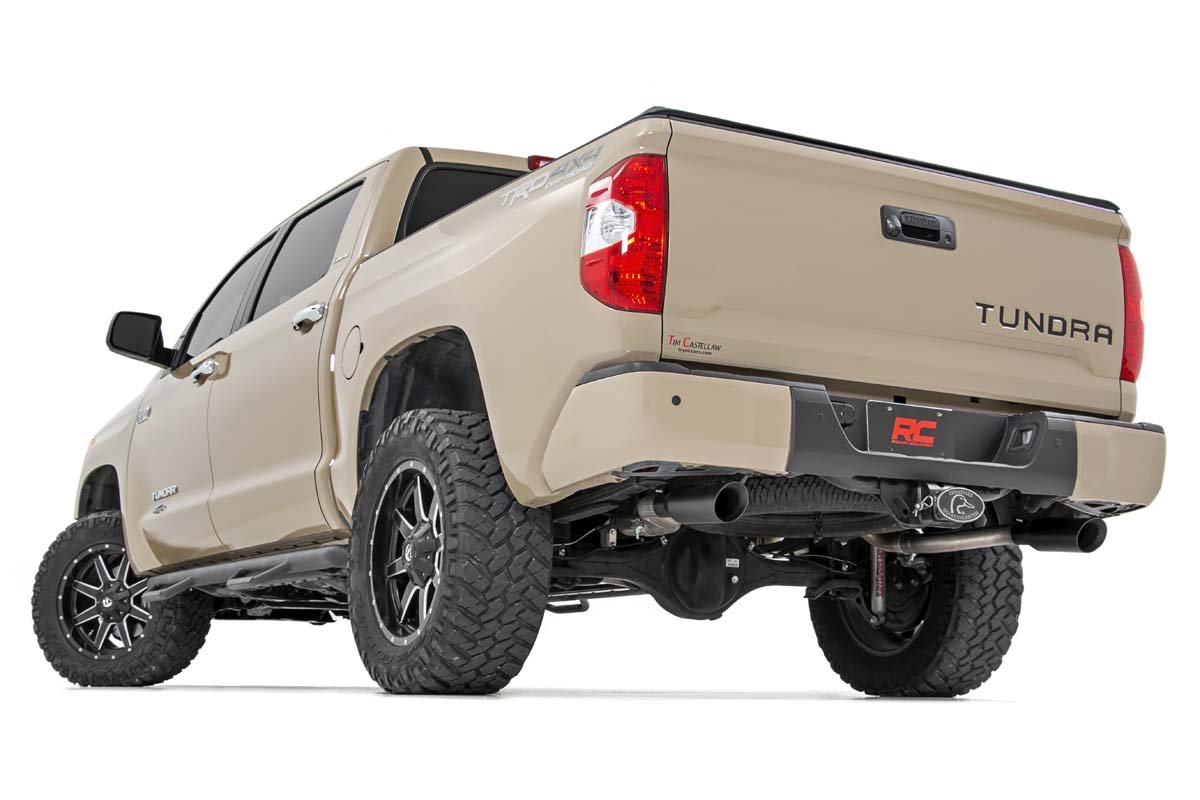 Rough Country Dual Cat-Back Exhaust System w/Black Tips 09-20 Toyota Tundra V8-4.6L, 5.7L