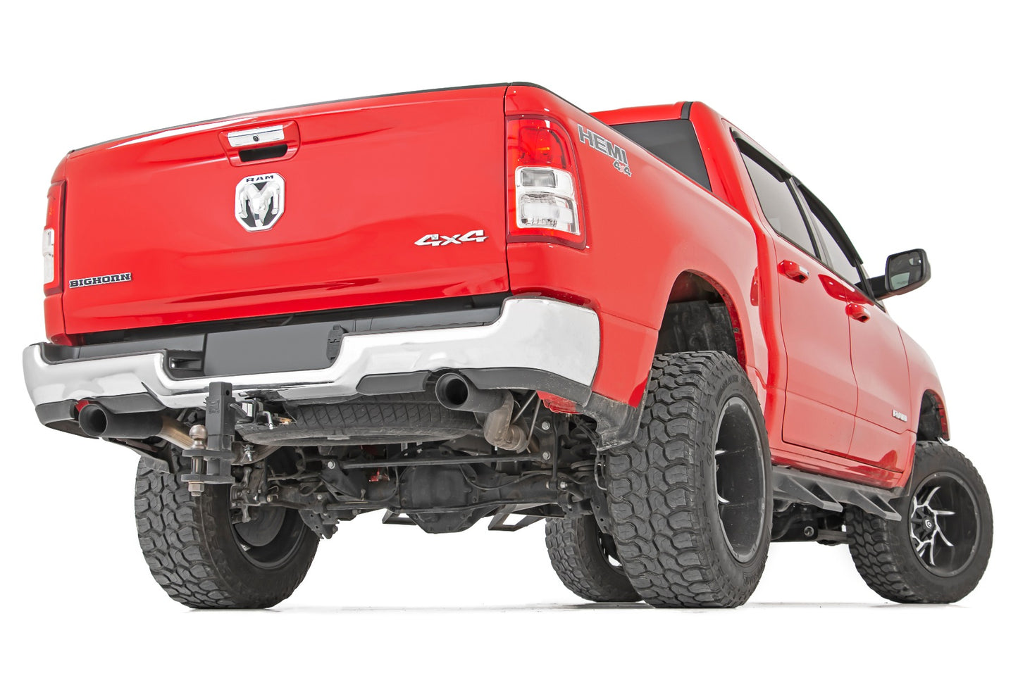 Rough Country Dual Cat-Back Exhaust System w/ Black Tips (19-23 Ram 1500 V8 - 5.7L)