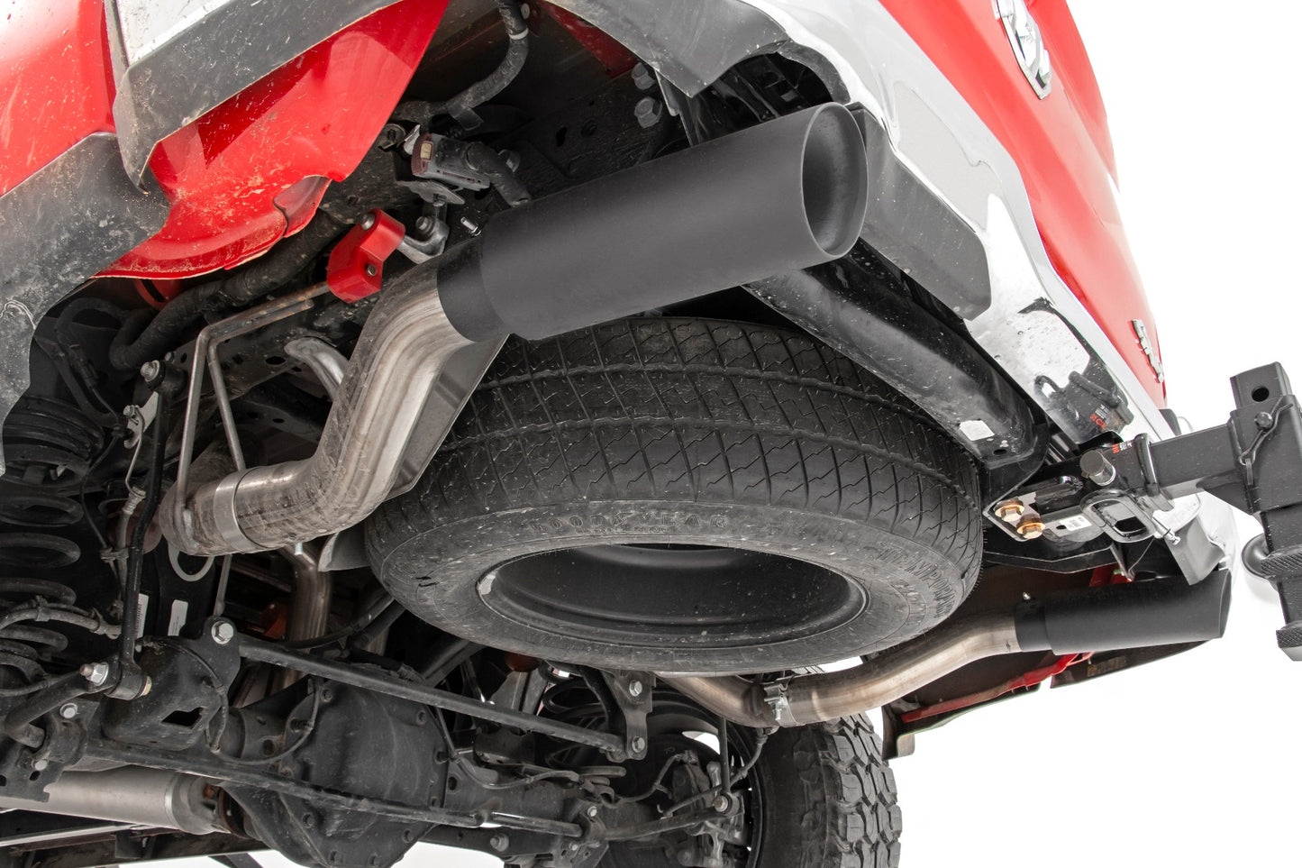 Rough Country Dual Cat-Back Exhaust System w/ Black Tips (19-23 Ram 1500 V8 - 5.7L)