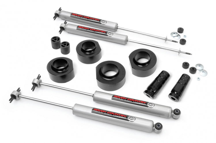 Rough Country 1.5 Inch Suspension Lift Kit 97-06 Jeep Wrangler TJ Includes N3 Series Shock Absorbers
