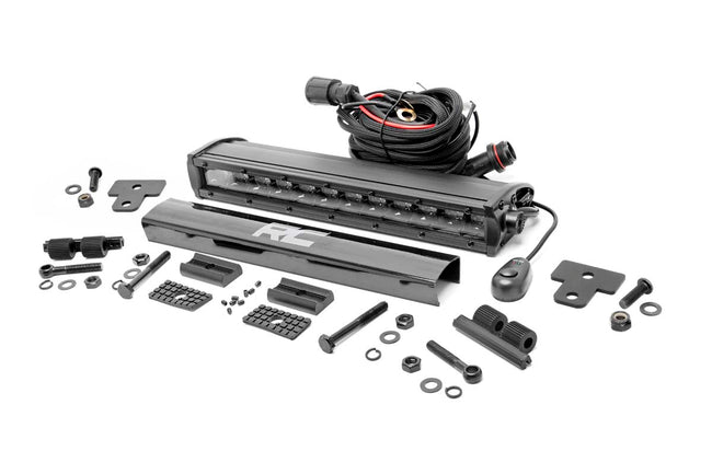 Rough Country Can-Am Defender 12 Inch Recessed Bumper LED Kit Black Series 16-20 Defender