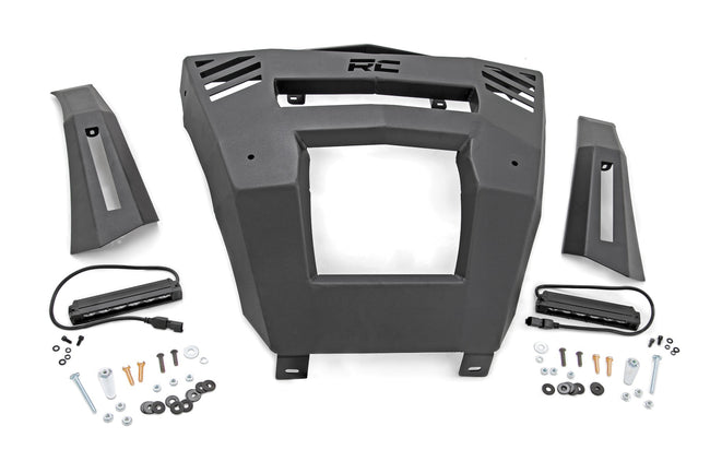 Rough Country Front Bumper with 6 Inch Black Slimline LED Pair 16-22 Can-Am Defender
