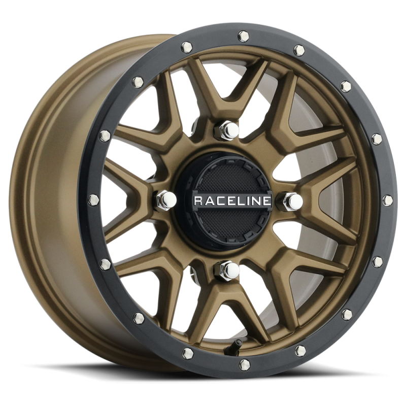 Raceline A94BZ Krank 14x7in 4x137 BP 38mm Offset 110.18mm Bore - Bronze & Black Lip Wheel