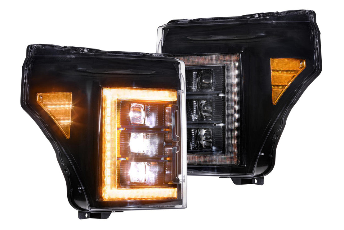 Morimoto 2011-2016 F-250 F-350 Super Duty XB LED Headlights. Amber DRL