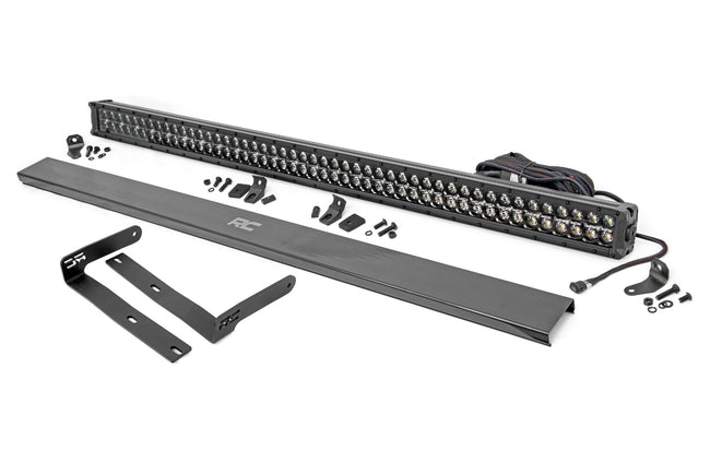 Rough Country 50 Inch Dual Row LED Light Kit Black Series with Amber DRL Front Facing 14-22 Kubota RTV-1100C/16-22 RTV-1140C Diesel