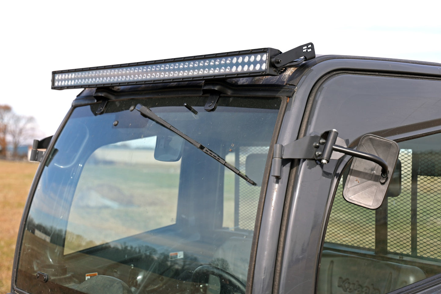 Rough Country 50 Inch Single Row LED Light Kit Black Series Front-Facing 14-22 Kubota RTV-X900/RTV-X1100 Diesel