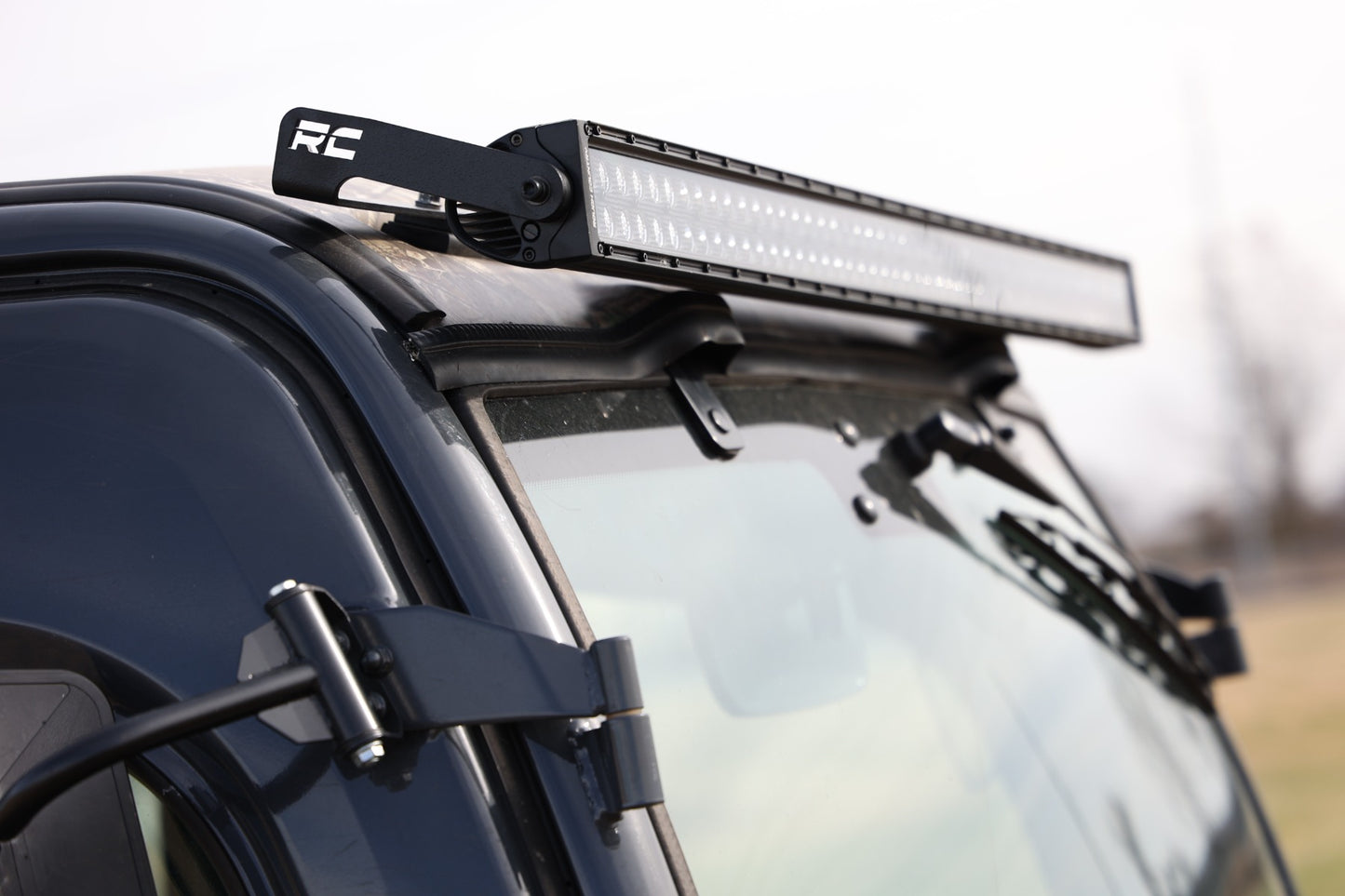 Rough Country 50 Inch Single Row LED Light Kit Black Series Front-Facing 14-22 Kubota RTV-X900/RTV-X1100 Diesel