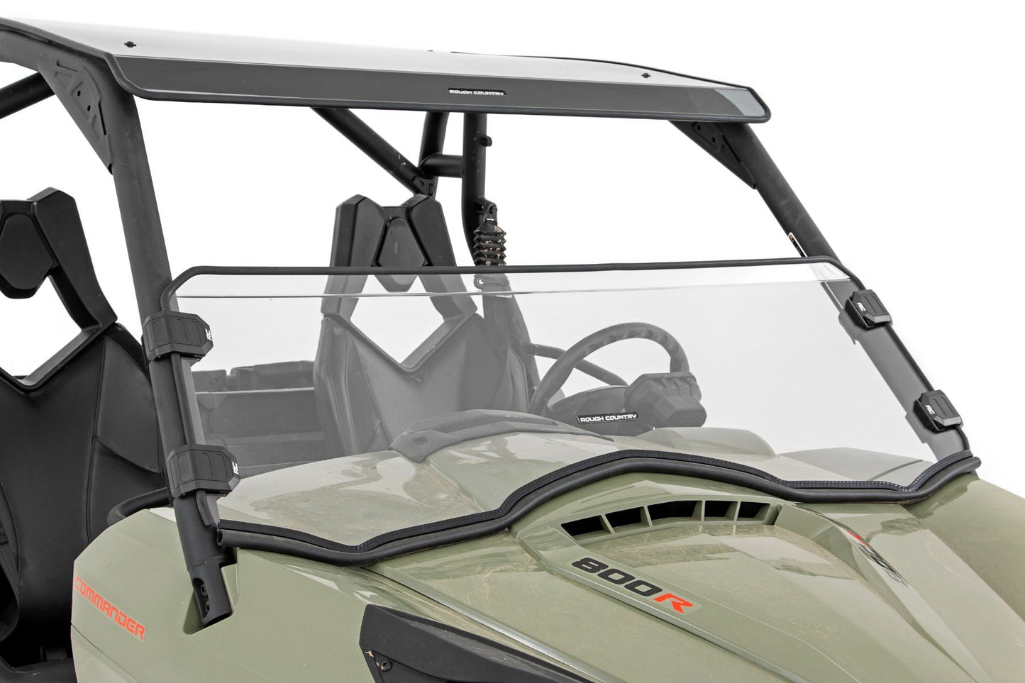 Rough Country Half Windshield Scratch Resistant 11-20 Can-Am Commander 1000/Commander 1000 DPS