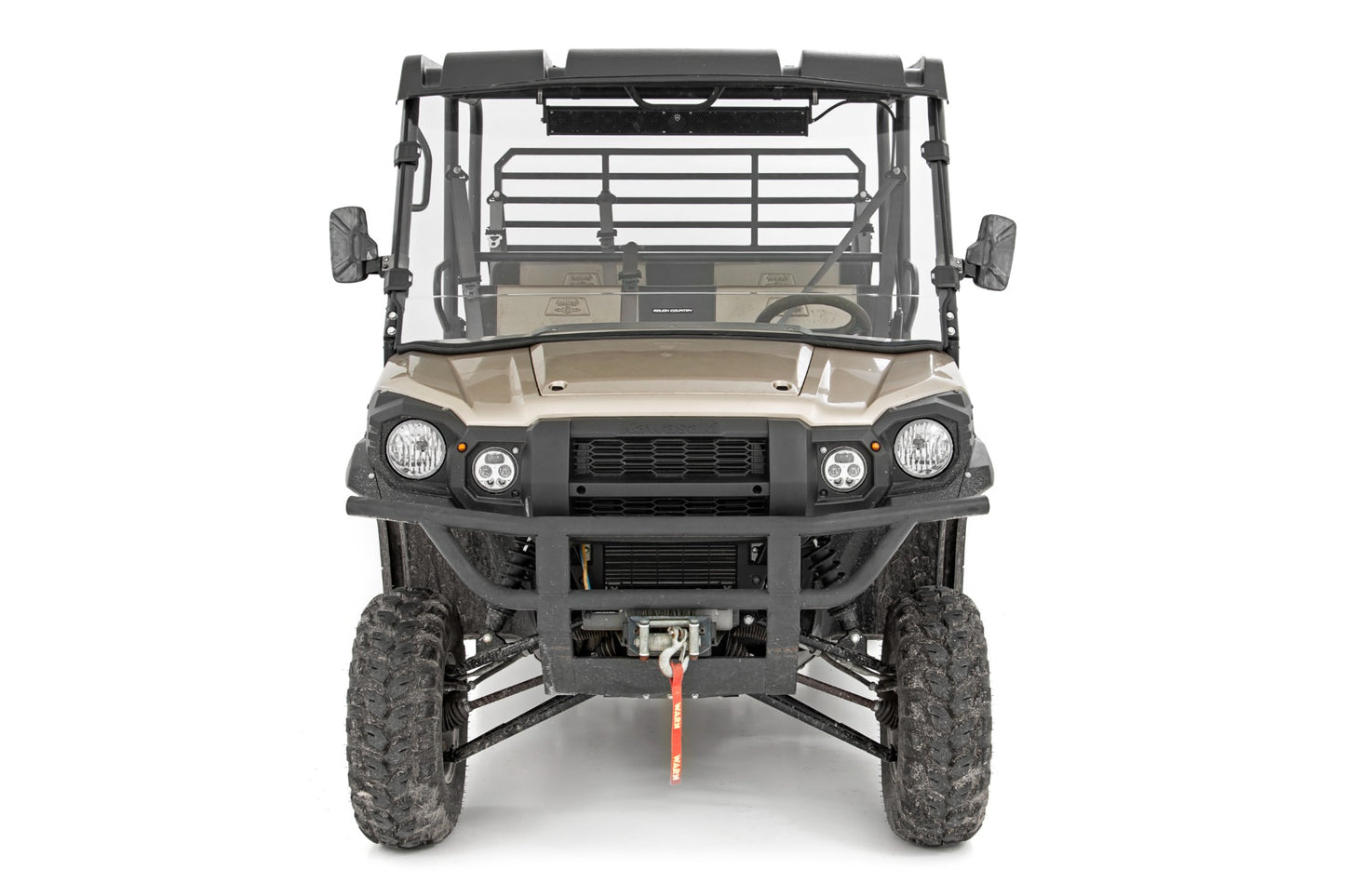 Rough Country Full Windshield Scratch Resistant 16-22 Kawasaki Mule Pro FX/15-22 Mule Pro FXT