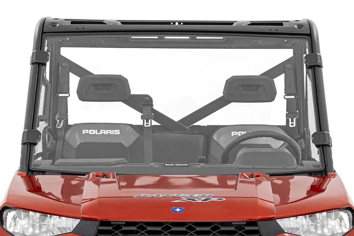 Rough Country Polaris Ranger Scratch Resistant Full Windshield For 13-Pres Polaris Ranger 900XP/16-Pres Ranger 1000XP