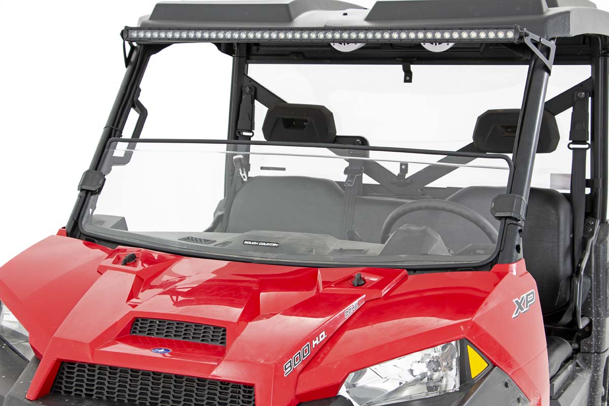 Rough Country Polaris Scratch Resistant Half Windshield 13-20 Ranger 900/900XP/1000/1000XP
