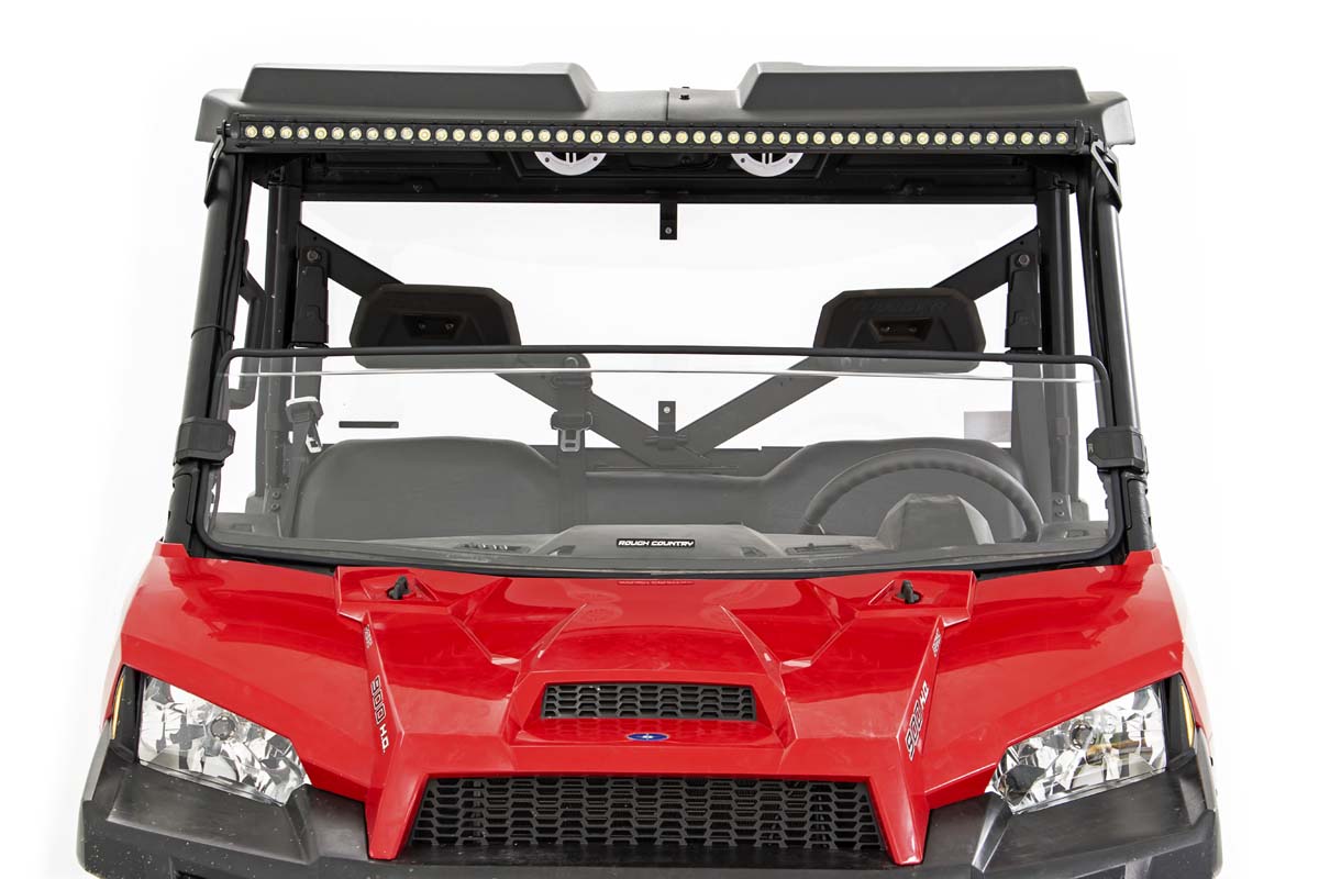 Rough Country Polaris Scratch Resistant Half Windshield 13-20 Ranger 900/900XP/1000/1000XP