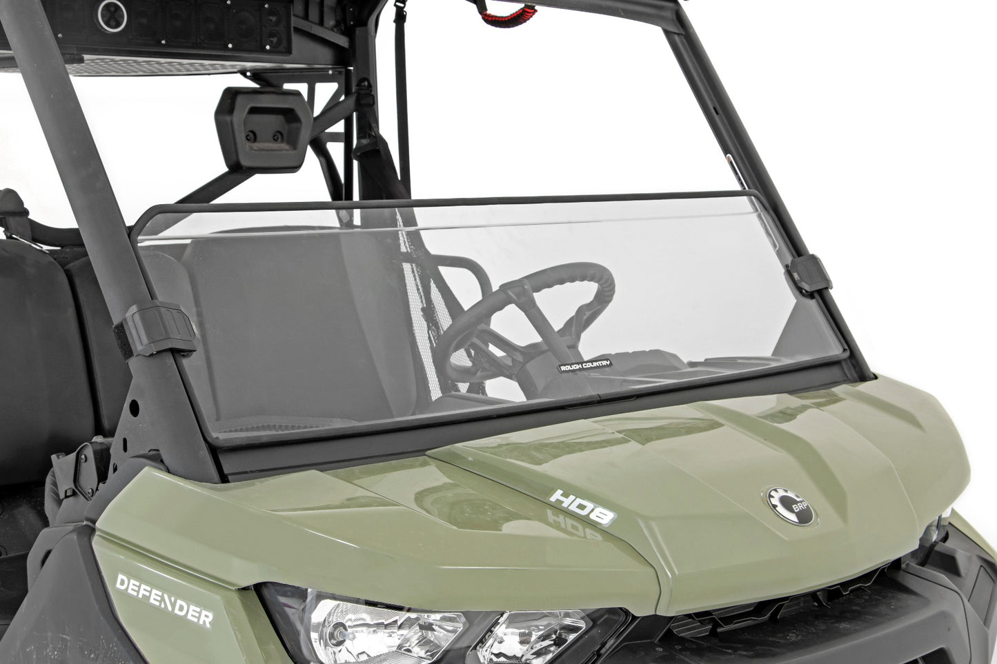 Rough Country Can-Am Half Windshield 16-21 Can-Am Defender 4WD