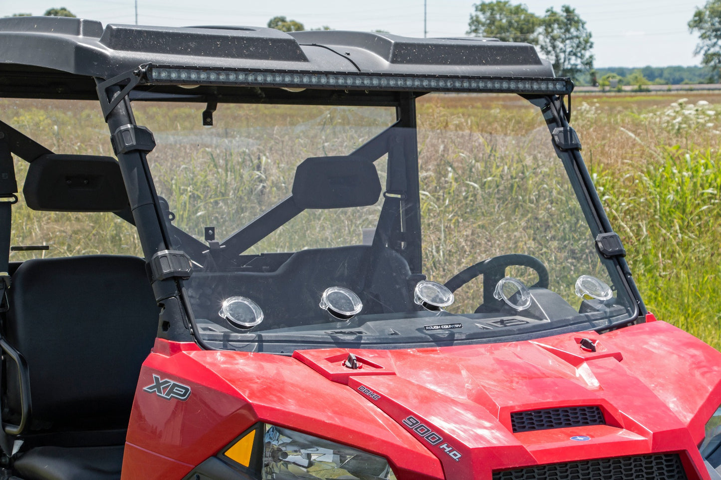 Rough Country Polaris Scratch Resistant Full Vented Windshield For 16-18 Ranger 1000XP and 13-20 Ranger 900XP