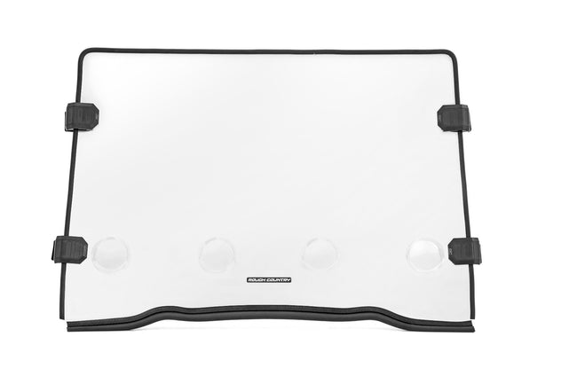 Rough Country Polaris Scratch Resistant Vented Full Windshield without Factory Plastic Visor 16-18 Polaris RZR 900/1000XP Turbo