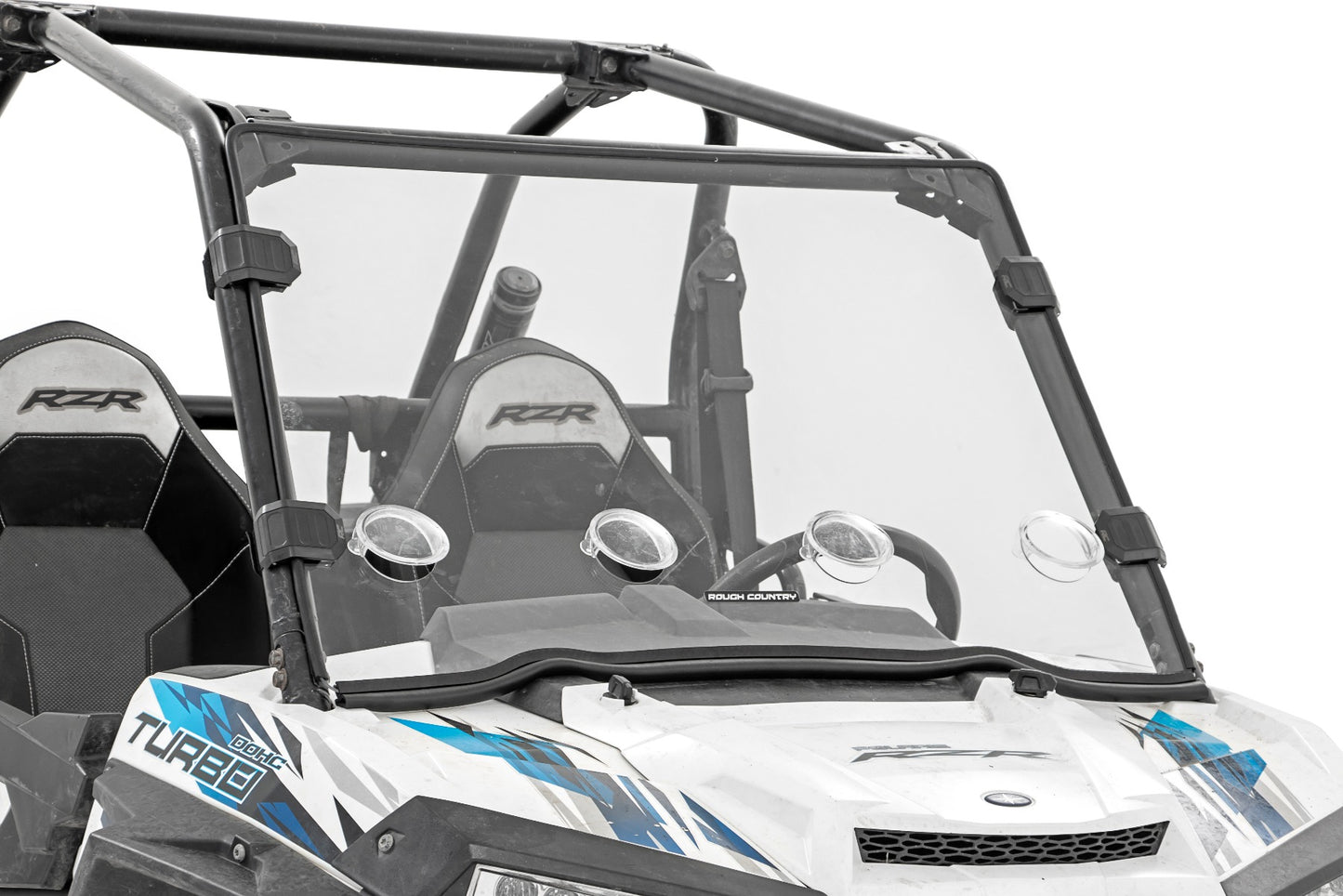 Rough Country Polaris Scratch Resistant Vented Full Windshield without Factory Plastic Visor 16-18 Polaris RZR 900/1000XP Turbo