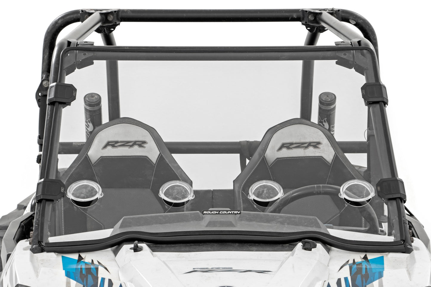 Rough Country Polaris Scratch Resistant Vented Full Windshield without Factory Plastic Visor 16-18 Polaris RZR 900/1000XP Turbo