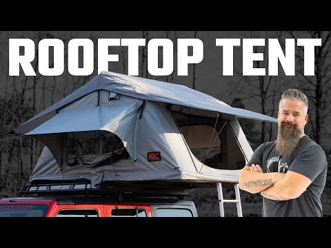 Rough Country Roof Top Tent Rack Mount 12 Volt Accessory w/Ladder Extension and LED Light Kit