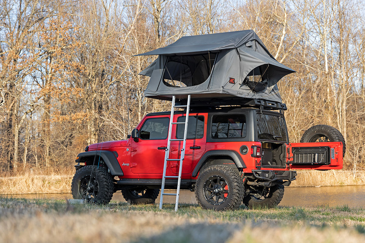 Rough Country Roof Top Tent Rack Mount 12 Volt Accessory and LED Light Kit