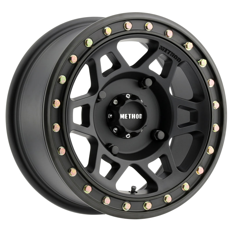 Method MR405 UTV Beadlock 15x7 5+2 38mm Offset 4x156 132mm CB Matte Black Wheel