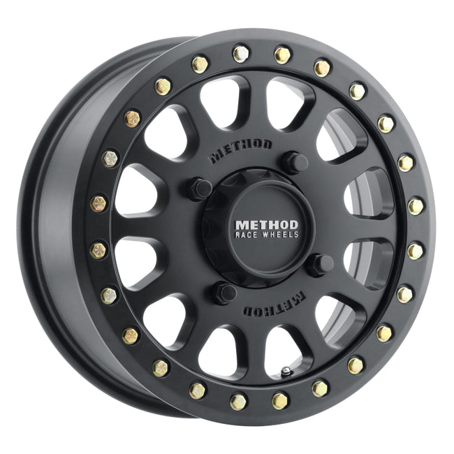 Method MR401 UTV Beadlock 15x6 5+1 53mm Offset 4x156 132mm CB Matte Black Wheel