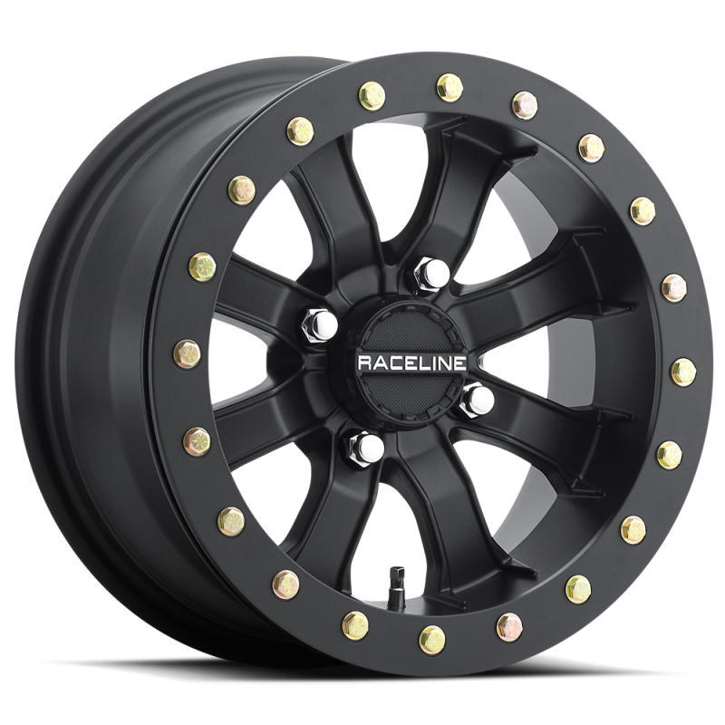 Raceline A71B Mamba 14x7in 4x137 BP 10mm Offset 110.18mm Bore - Satin Black Beadlock Wheel