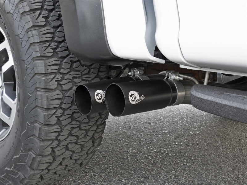 aFe POWER Rebel Series 3in 409 SS Cat Back Exhaust w/ Black Tips 17 Ford Raptor V6-3.5L