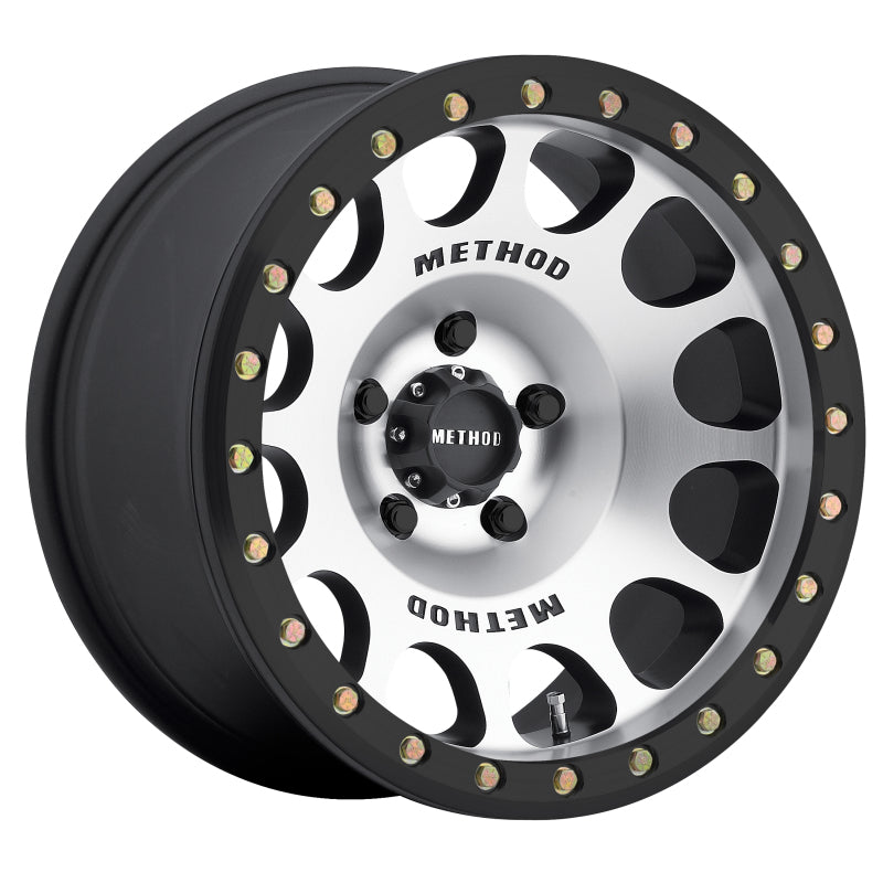 Method MR105 Beadlock 17x9 -38mm Offset 5x5 71.5mm CB Machined w Matte Black Ring Wheel