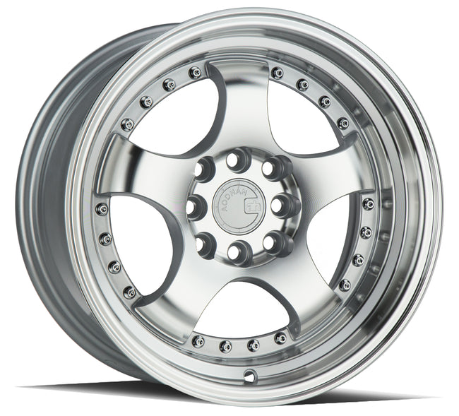 Aodhan Wheels AH03 Silver Machined Face 15x8 4x100/114.3 | +20 | 73.1
