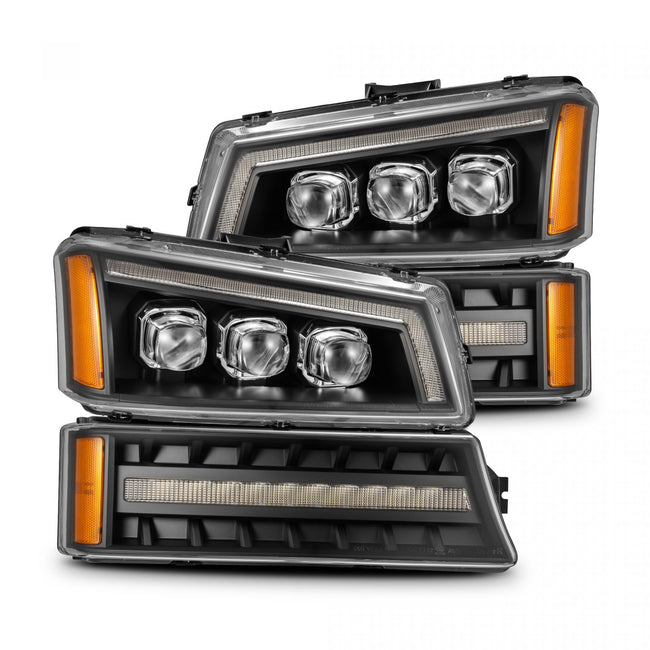 AlphaRex 03-06 Chevy Silverado 1500/2500HD/3500HD/Avalanche Black NOVA LED Projector Headlights