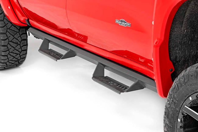 Rough Country Silverado Drop Steps AL2 For 07-18 Silverado 1500/2500HD/3500 HD/19 Classic Crew Cab Gas Models